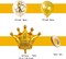 5 PCS Happy Birthday Five-pointed Star Gold Crown 1 Foil Balloons for Birthday Party